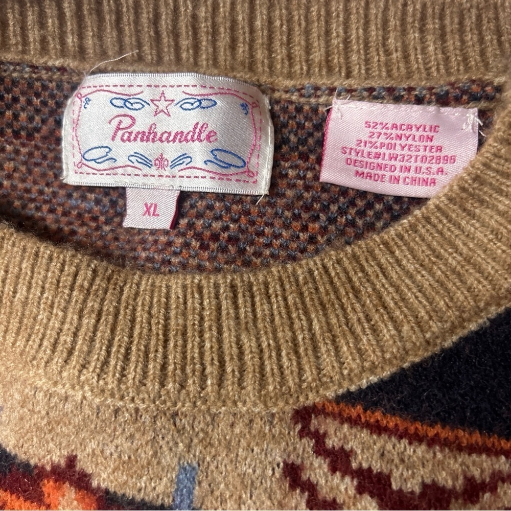 Scandi Girls Elegant Multicolor Patterned Sweater - Picture 4 of 5